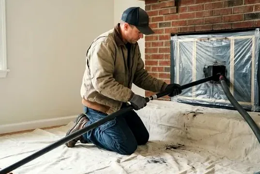 HEPA vacuum and drop cloths in a Dublin living room